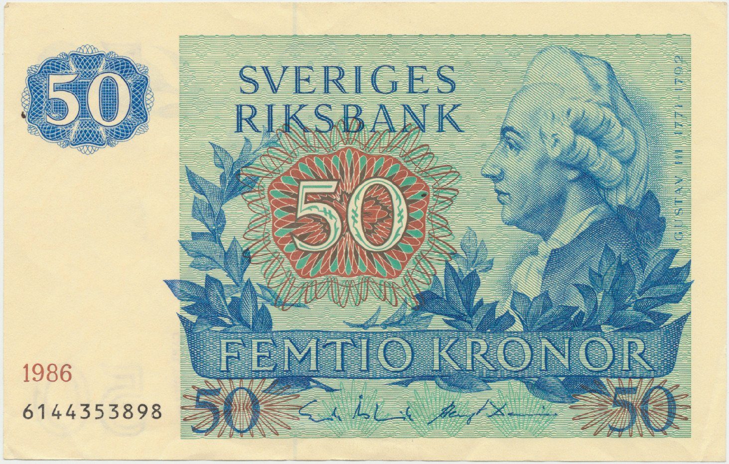 Švédsko, 50 Kronor 1986, P.53d