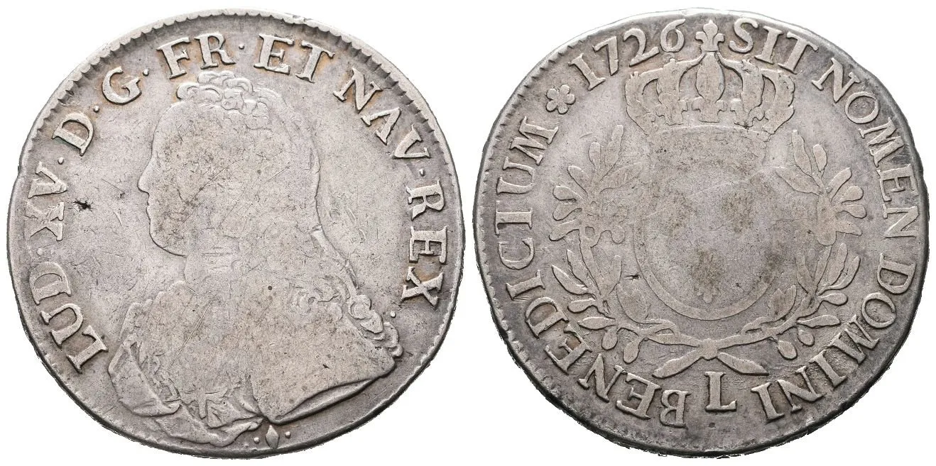 Francie, Ecu 1726 L, Bayonne