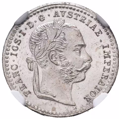 10 Krejcar 1872, certifikace NGC, hodnocení MS 64, nádherná zachovalost,