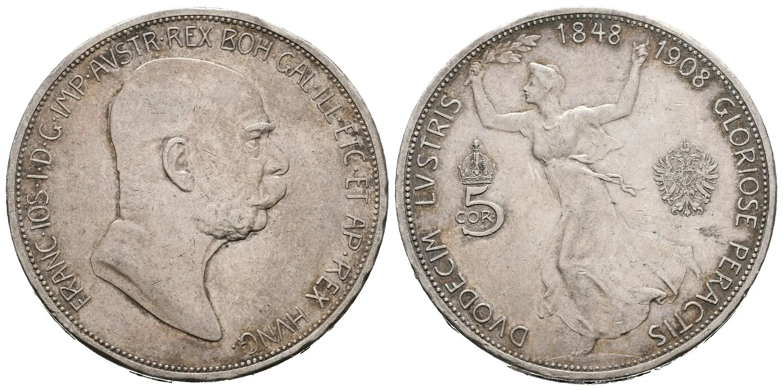 5 Koruna 1908 - jubilejní