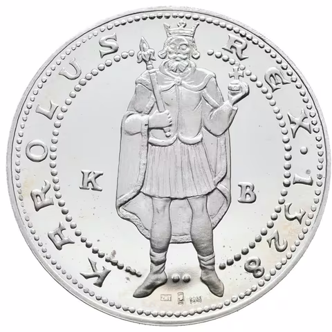 AR Medaile b.l. - Karel z Anjou,  K oživení kremnického baníctva.