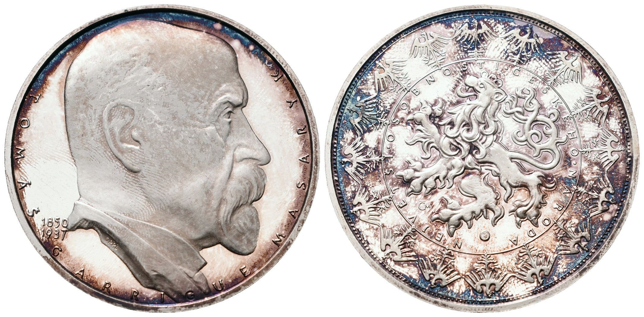 Stříbrná investiční medaile - Tomáš Garrigue Masaryk - Ag 29 g - 999/1000