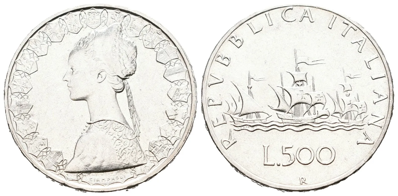 Itálie, 500 Lira 1966