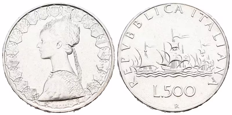 Itálie, 500 Lira 1966