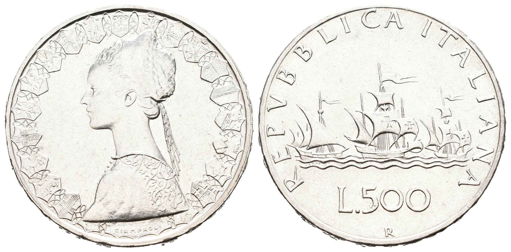 Itálie, 500 Lira 1966