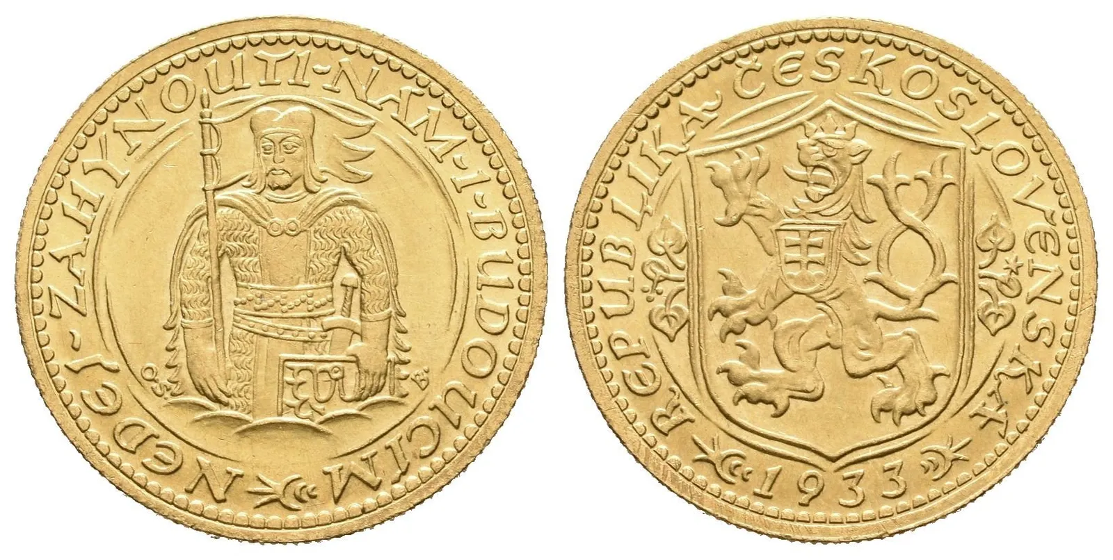 Dukát 1933 (raženo 57597 ks), zcela nep. hr. — 1