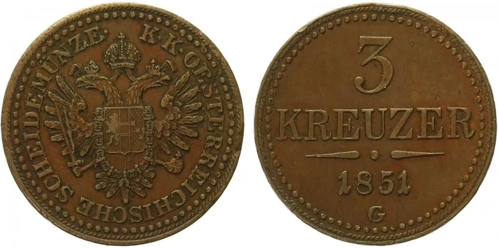 Konvenční měna, 1848 - 1857 — 1