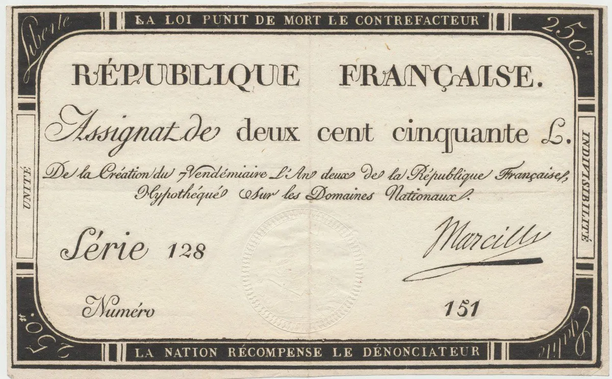 Francie, 250 Livres 1793, P.A75