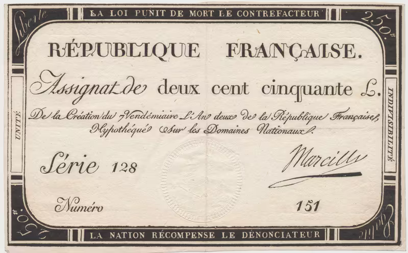Francie, 250 Livres 1793, P.A75