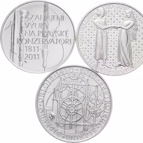 200 Kč 2010 - Staroměstský orloj, Jan Lucemburský a Eliška Přemyslovna (PROOF),