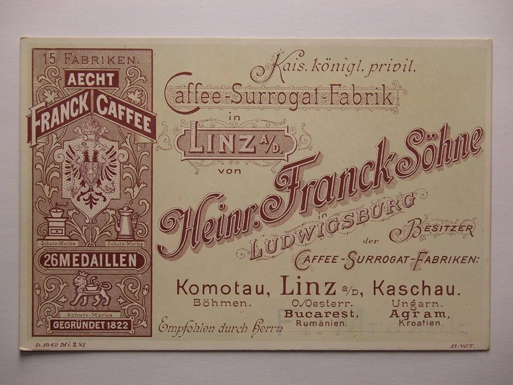 Reklamní - Linz a.d. Donau, Heinr. Franck Söhne — 1