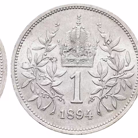 1 Koruna 1894, krásná zachovalost, lesk, patina, nep. rysky