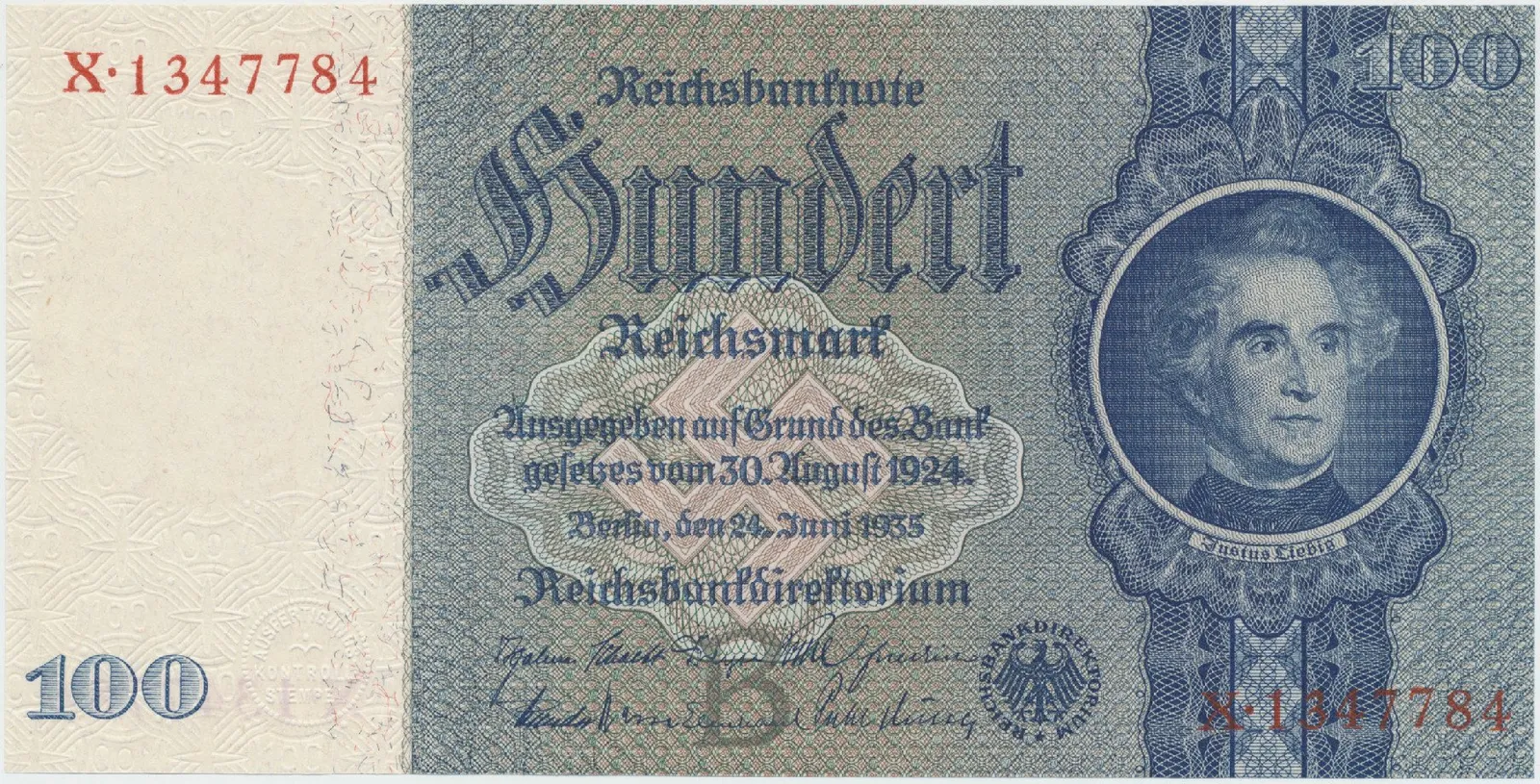 Německo, 100 Reichsmark 1935, typ O/O, Hej.D8c