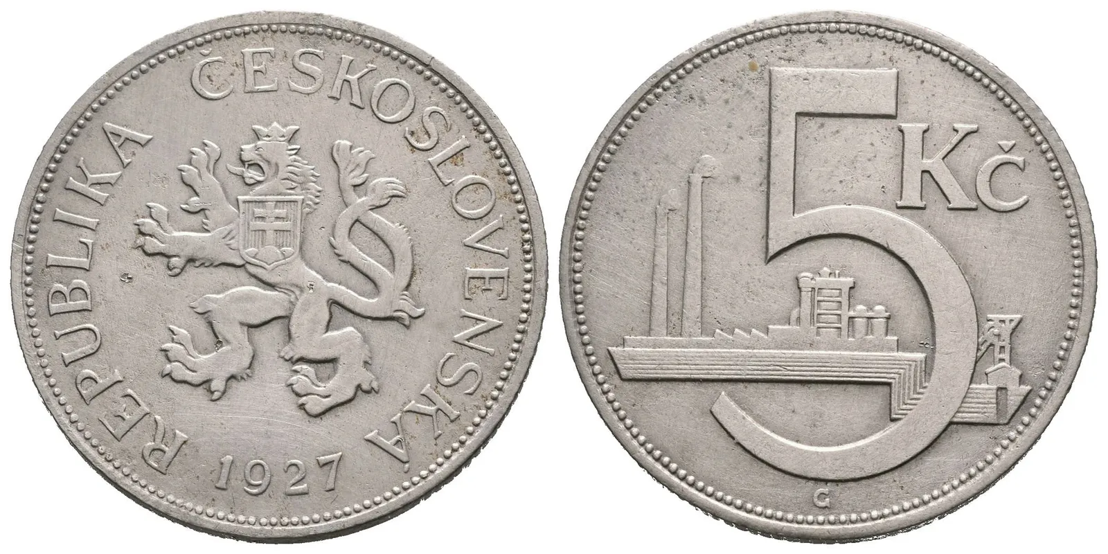 5 Koruna 1927, patina, škr._R! — 1