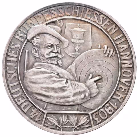 AR Medaile 1903 - 14. Německé spolkové střelby v Hannoveru.