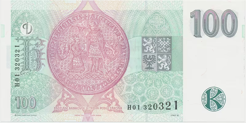 Česká republika, 100 Koruna 1997, první série H 01, Hej.CZ22aH