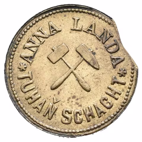 Tuháň, Mělník - Anna Schacht, Tuhaň Schacht, známka s hodnotou