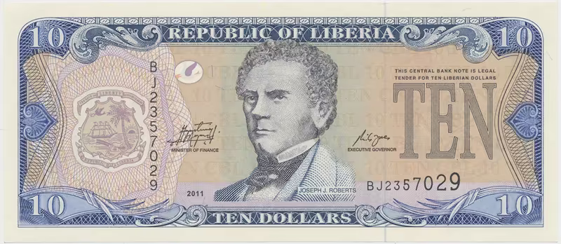 Libérie, 10 Dollars 2011, P.27f