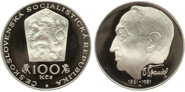 100 Kčs 1981 - Otakar Španiel, PROOF