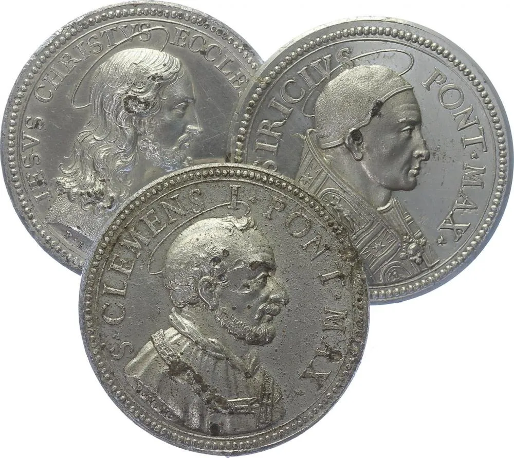 Vatikán - životopisné medaile, cca 18. století — 1