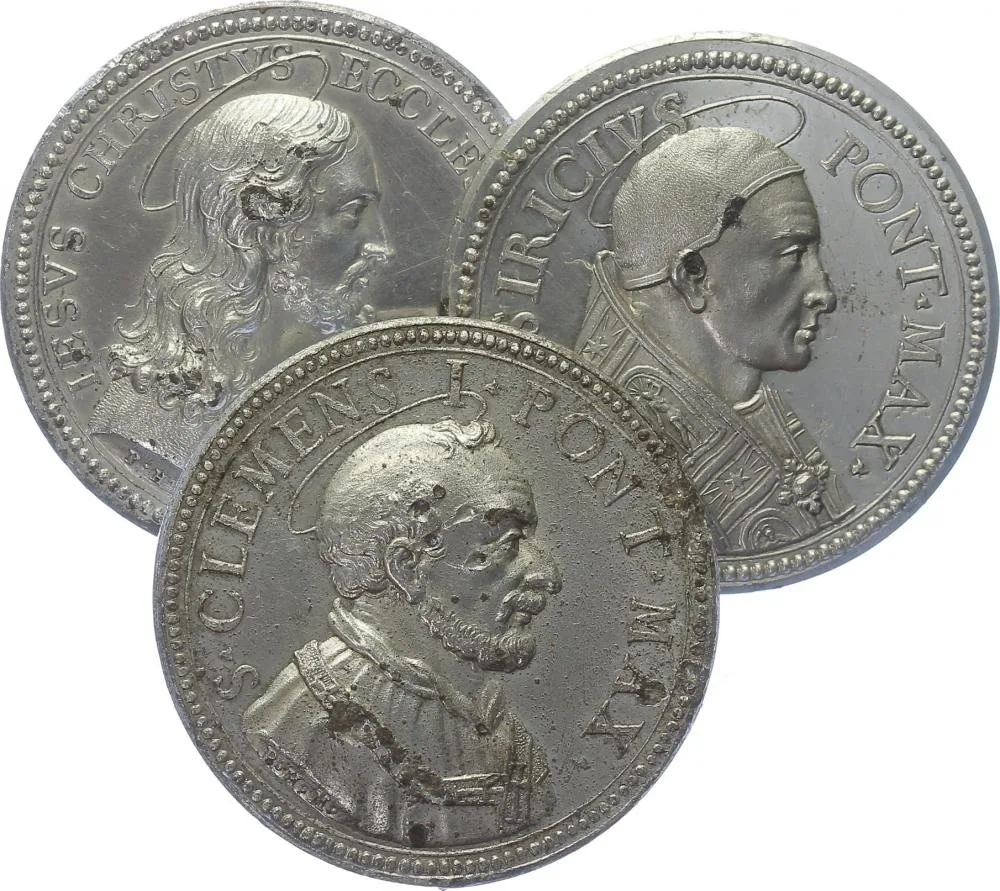 Vatikán - životopisné medaile, cca 18. století — 1