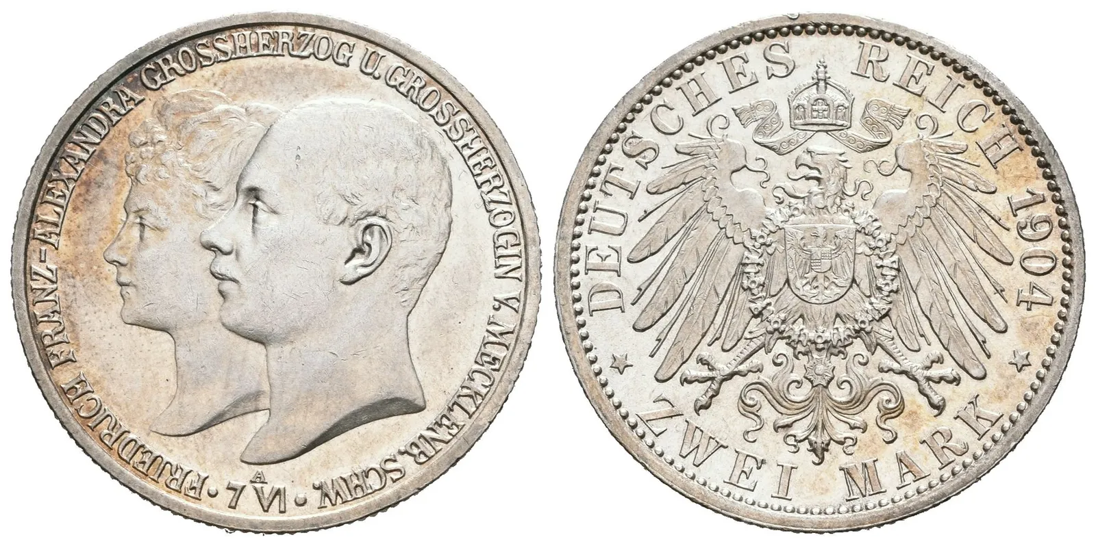 Meklenbursko, 2 Marka 1904 - Pamětní