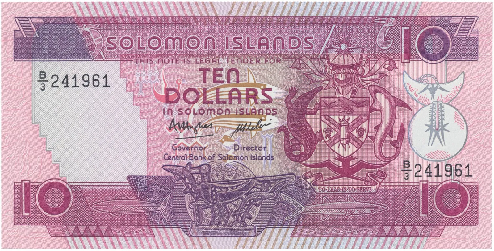 Šalamounovy ostrovy, 10 Dollars (1986), P.15a