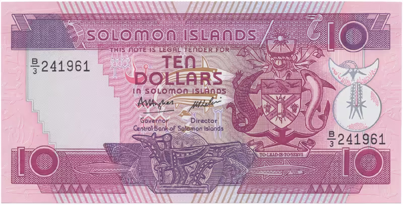 Šalamounovy ostrovy, 10 Dollars (1986), P.15a
