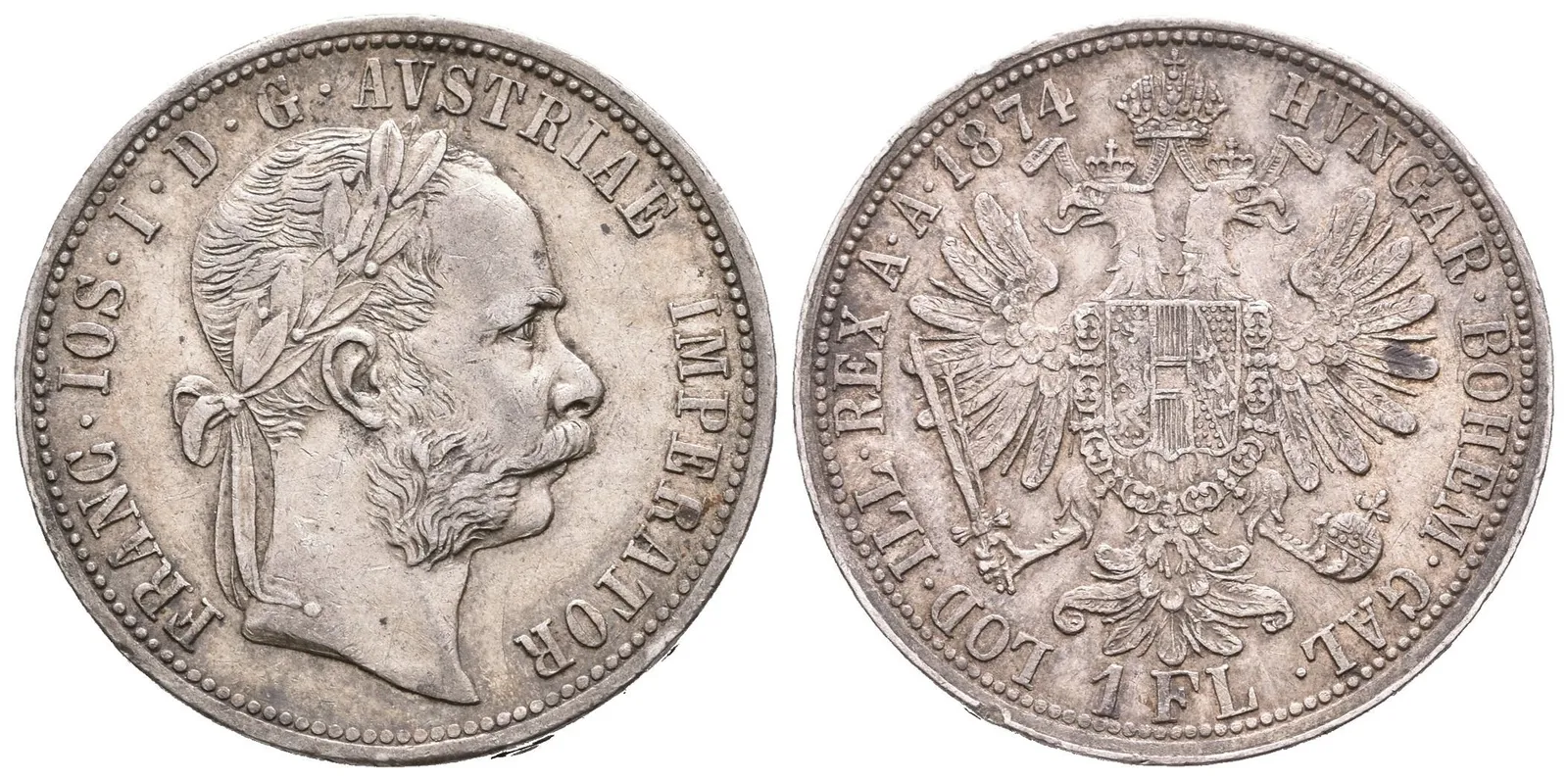 Zlatník 1874, pěkná zachovalost a patina, rysky — 1