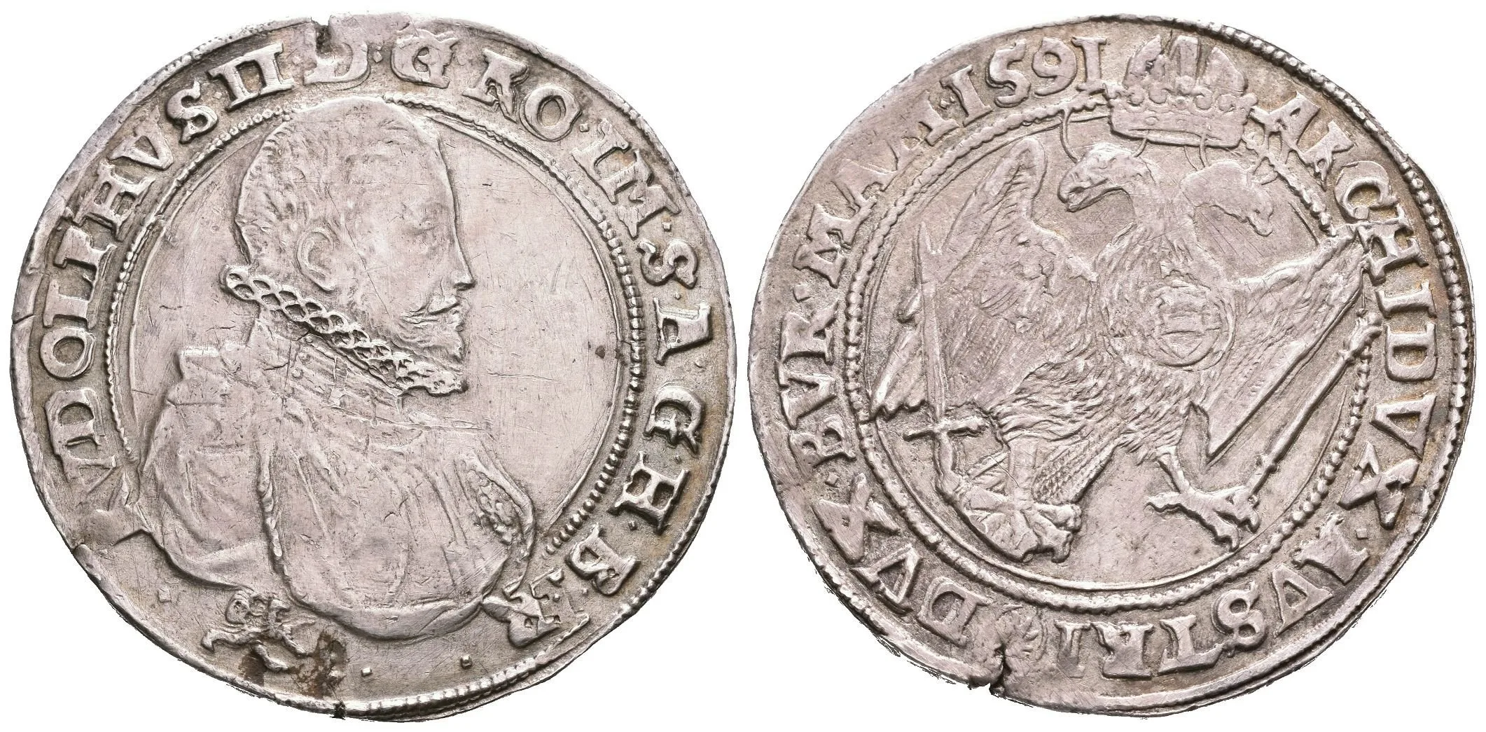 Tolar 1591, Kutná Hora-Šatný, Hal.366, krásná zachovalost, — 1
