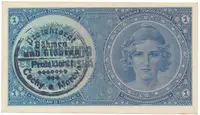 Protektorát Čechy a Morava, 1 Koruna b.d. (1938/1940), ruční razítko, Hej.28a