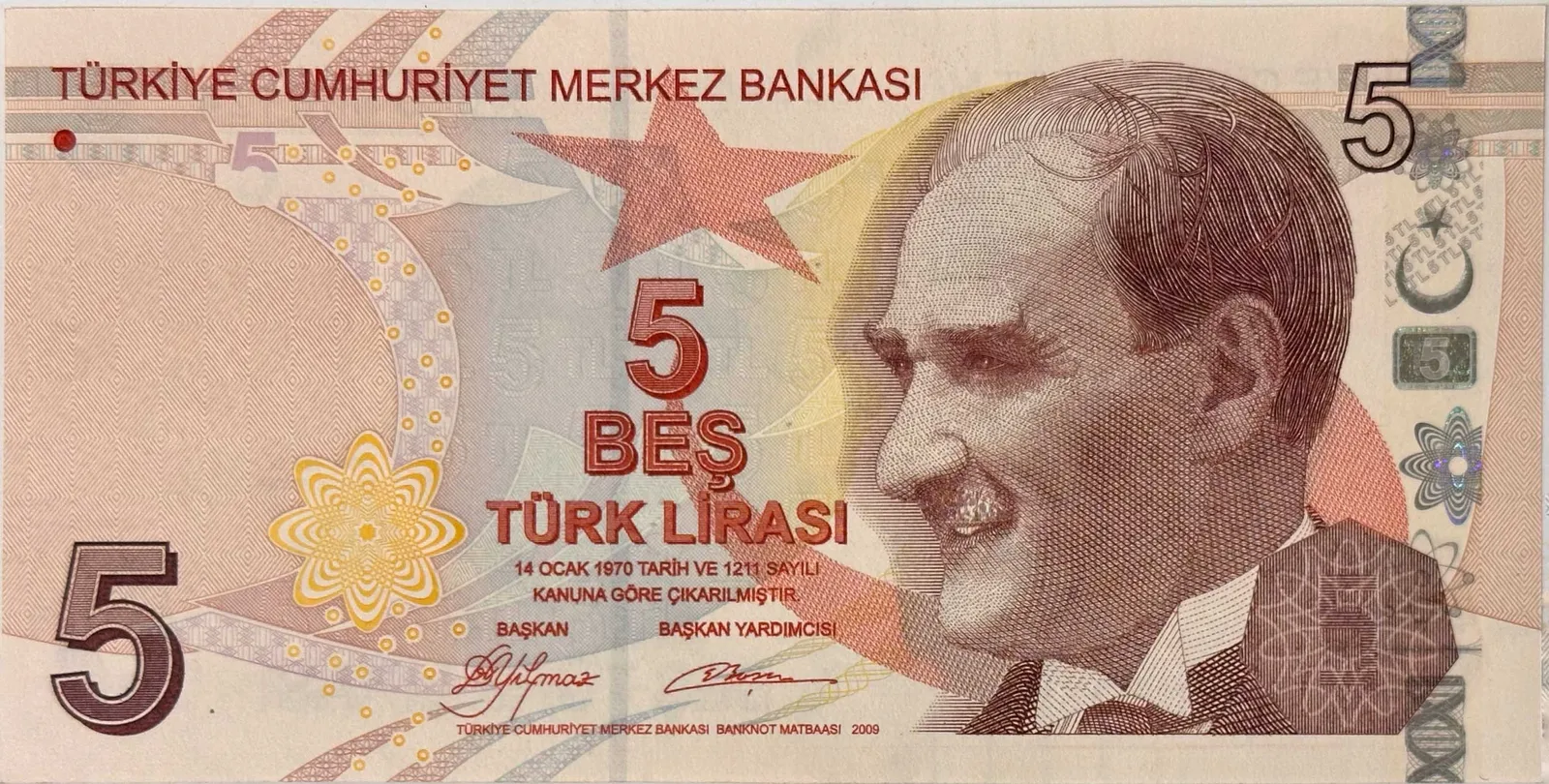 Turecko, 5 Lira (2009), P.222