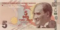 Turecko, 5 Lira (2009), P.222
