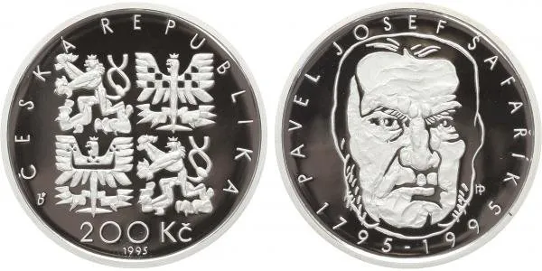 200 Kč 1995 - Pavel Josef Šafařík, PROOF