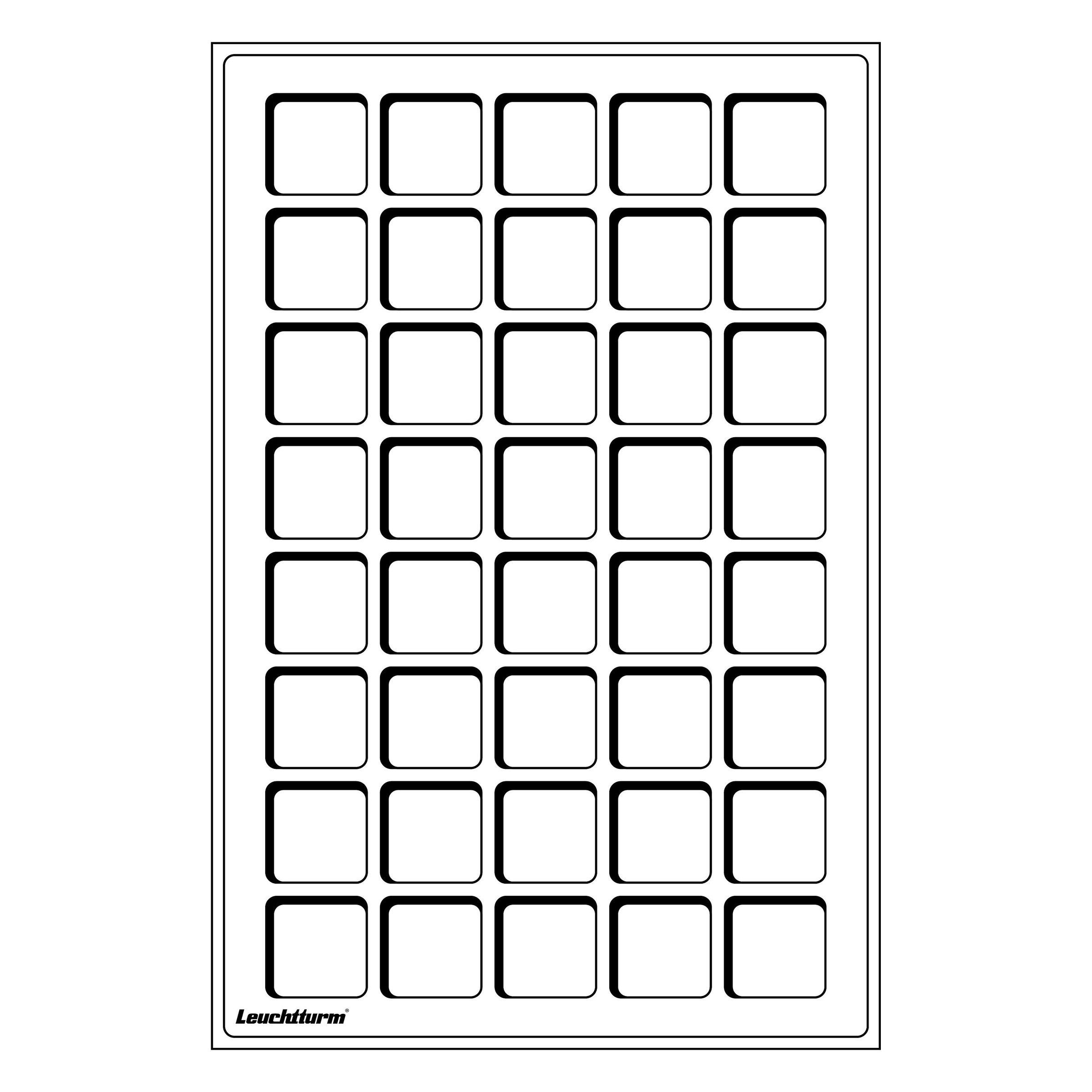 Mincovní plato L-formát - 40 políček 33x33 mm - 2 kusy
