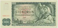Československo, 100 Koruna 1961, série P, Hej.101dP