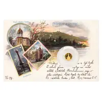 Zlatá mince Praha - dobová pohlednice - fotografie 6