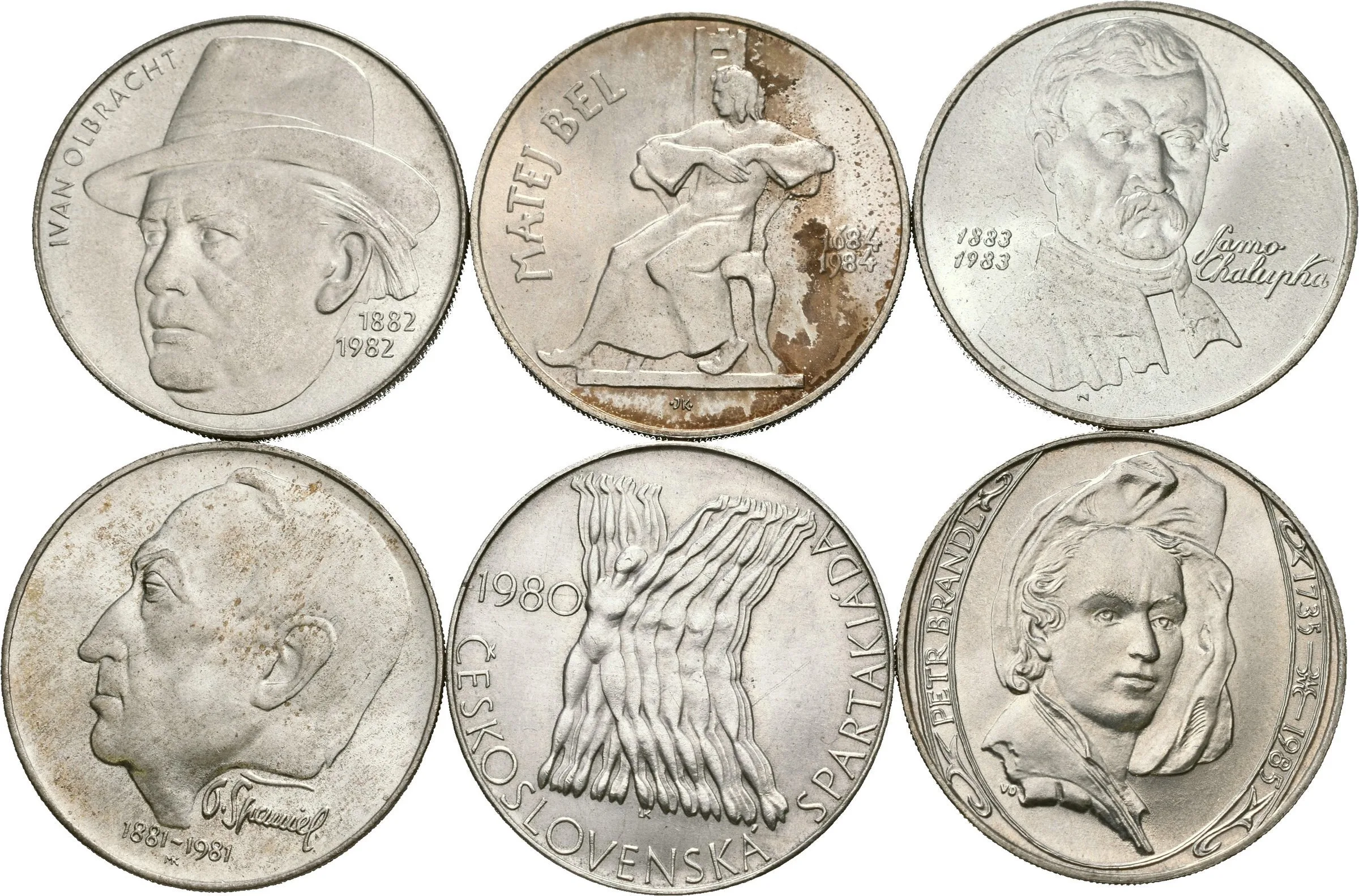 Soubor mincí 100 Kčs - 1980 - Československá spartakiáda, 1981 - Španiel, — 1