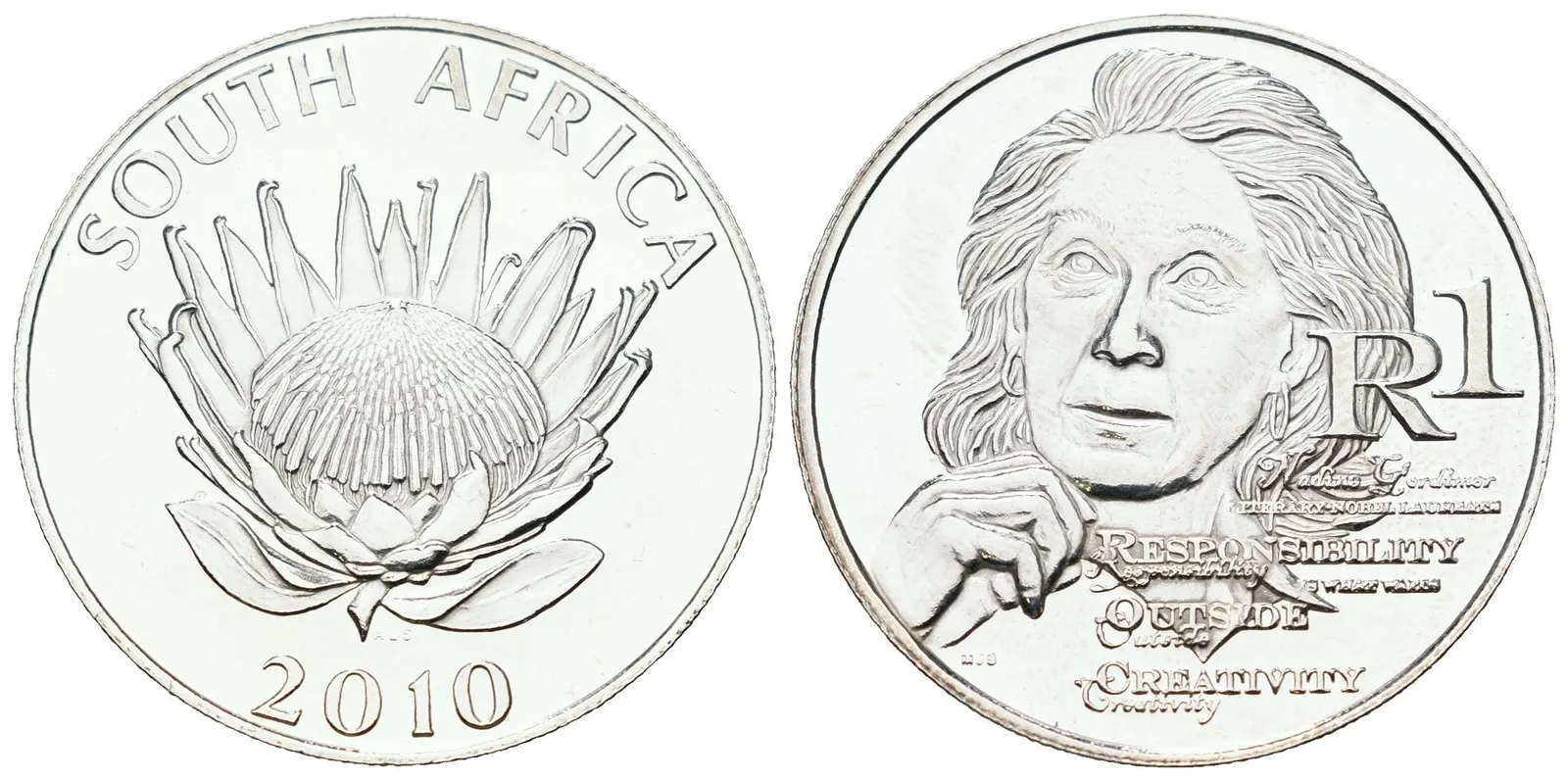 Jižní Afrika, 1 Rand 2010 - Nadine Gordimer
