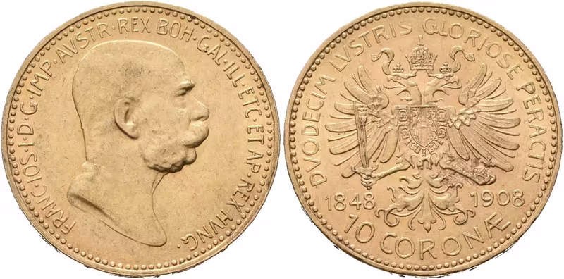 10 Koruna 1908 - jubilejní