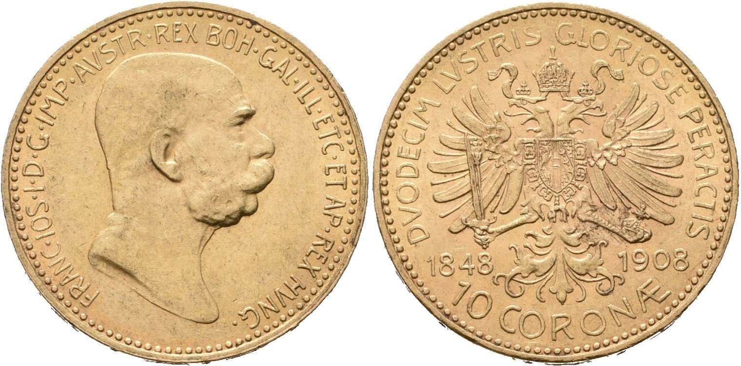 10 Koruna 1908 - jubilejní