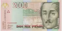 Kolumbie, 2000 Pesos 2007, P.457g