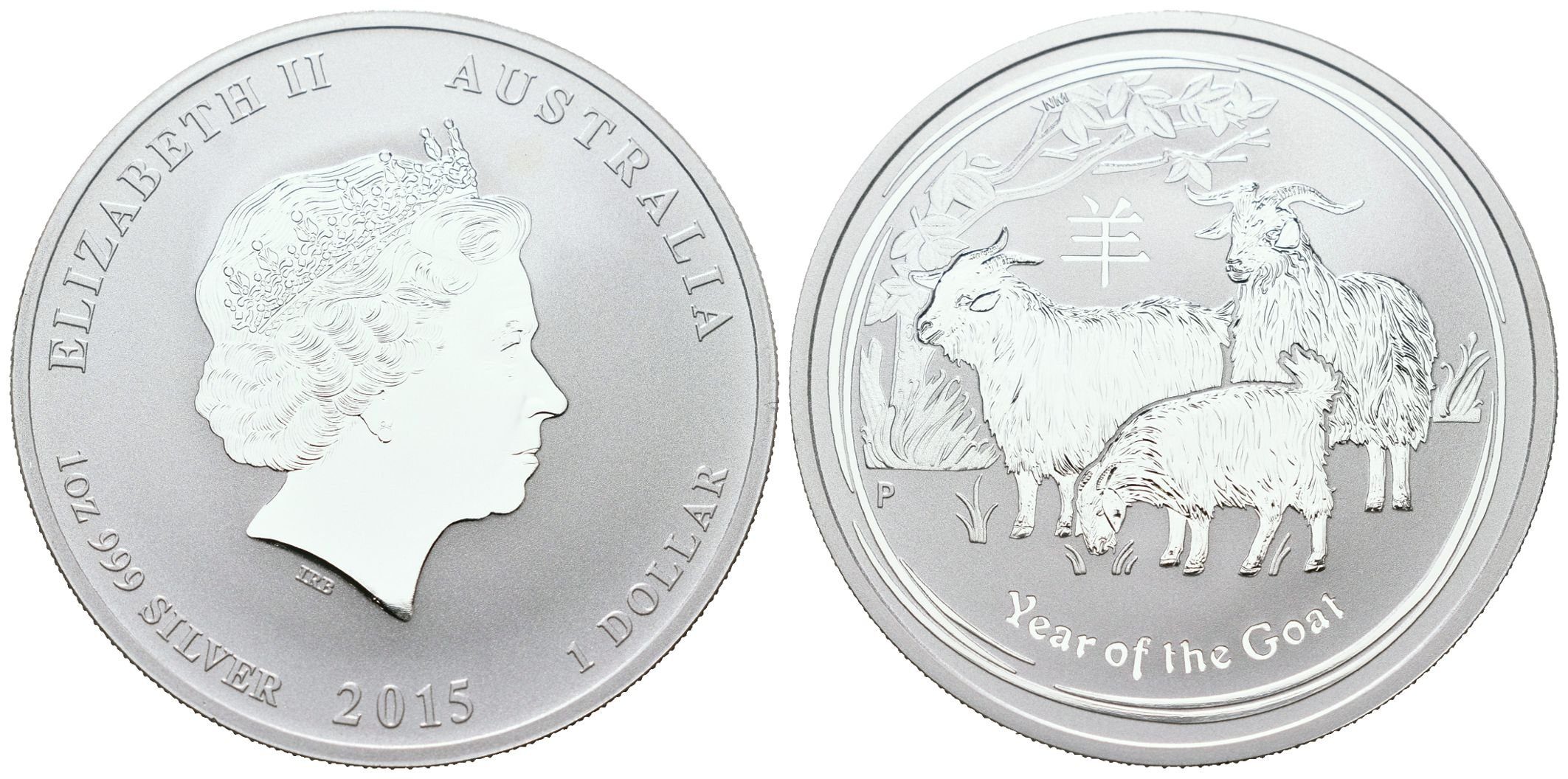 Austrálie, 1 Dollar 2015 - 1 Oz (Rok Kozy)