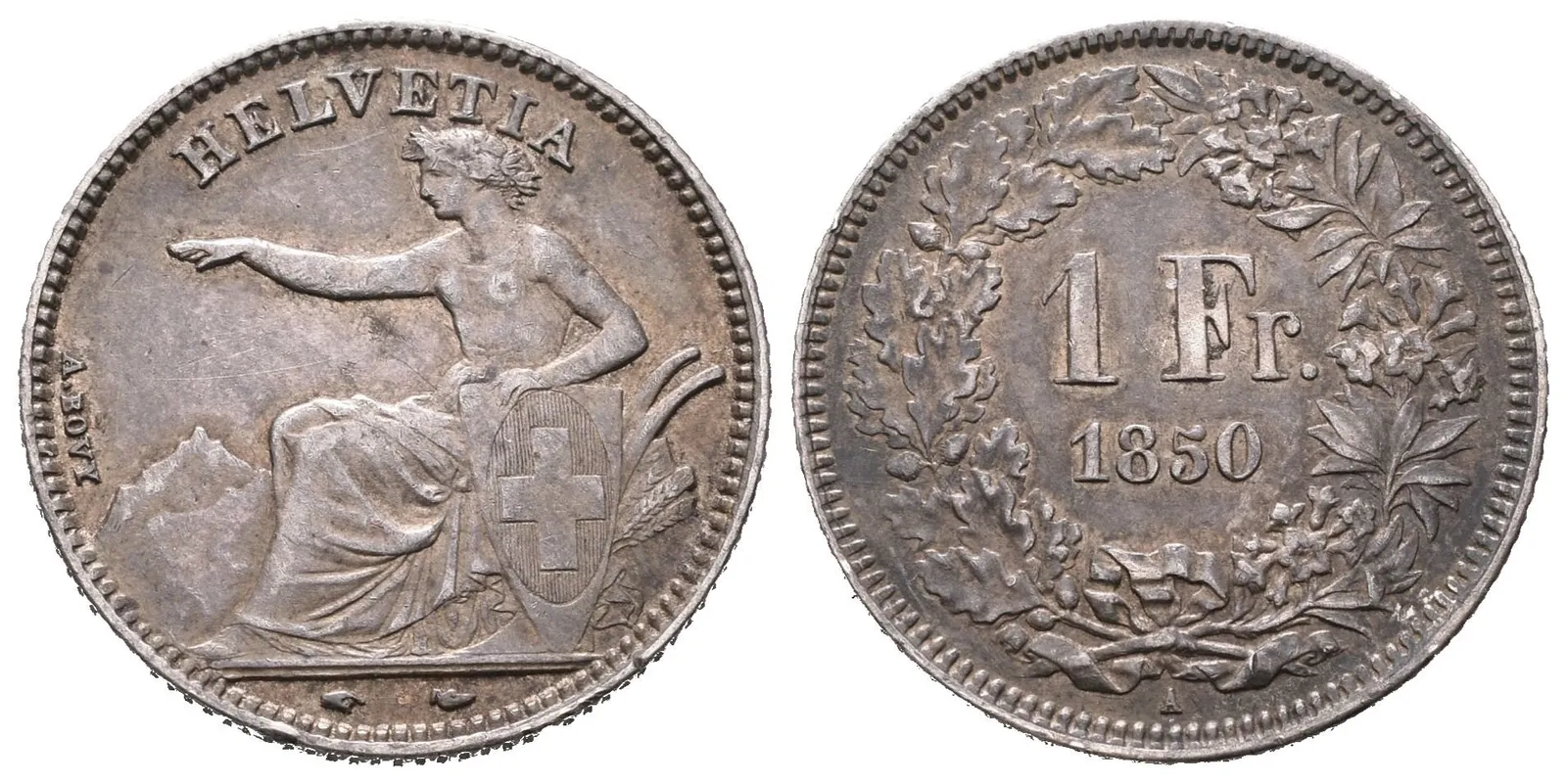 Švýcarsko, 1 Frank 1850