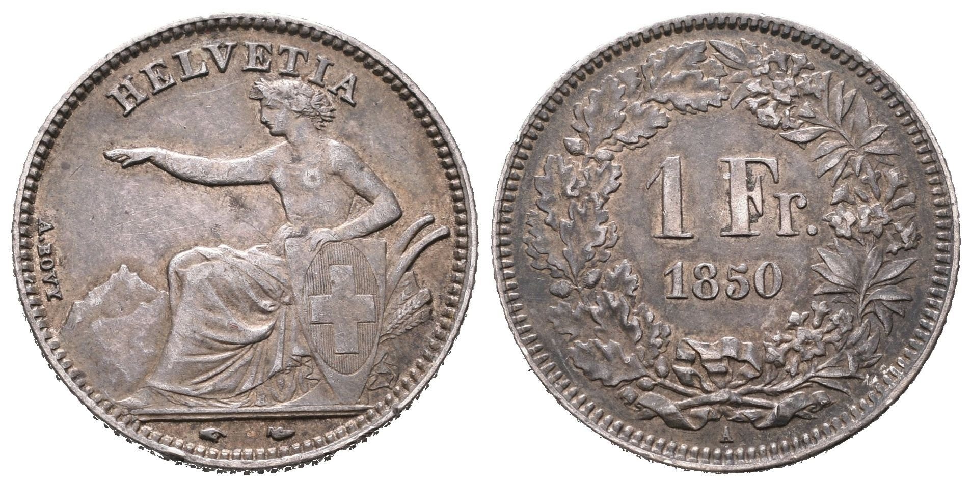 Švýcarsko, 1 Frank 1850