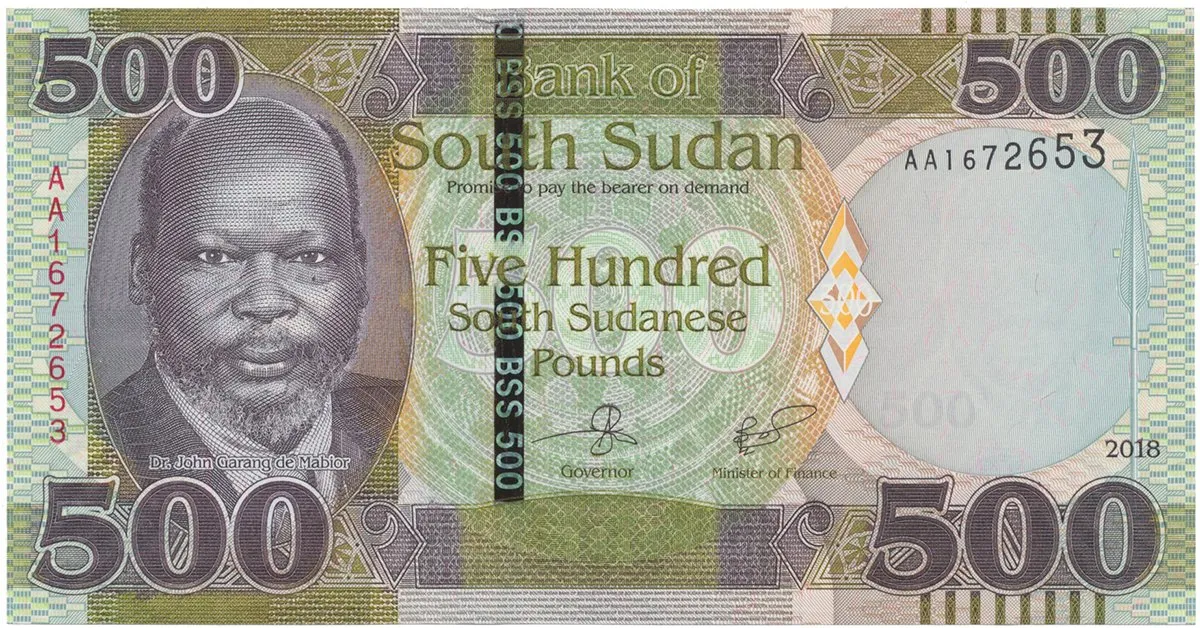Súdán Jižní, 500 Sudanese Pounds 2018, P.16a