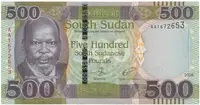Súdán Jižní, 500 Sudanese Pounds 2018, P.16a