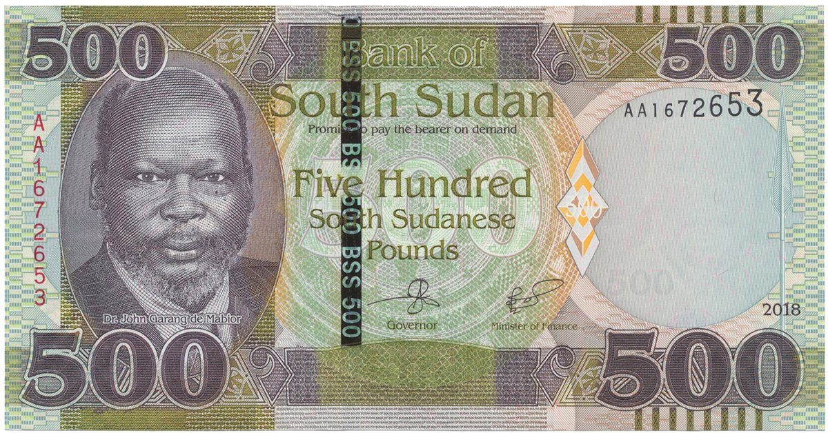 Súdán Jižní, 500 Sudanese Pounds 2018, P.16a