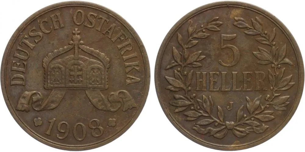 Koloniální ražby, Německá Východní Afrika — 1