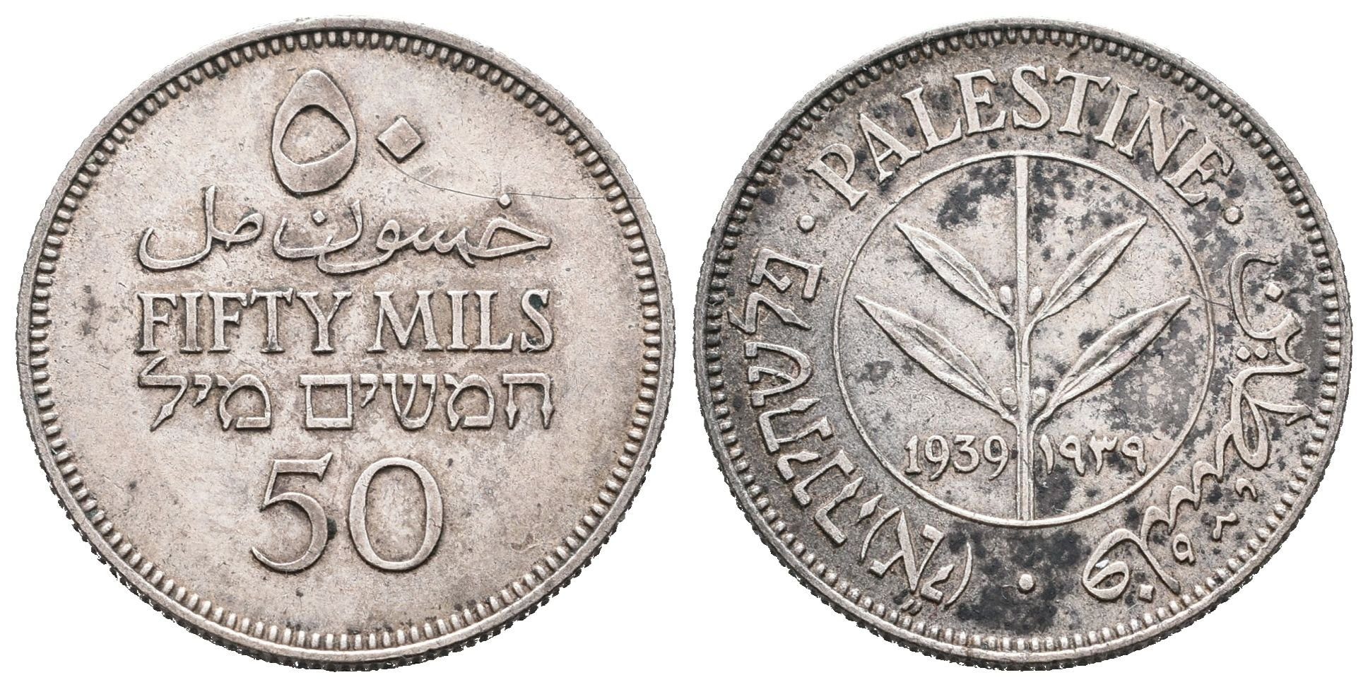 Britská Palestina, 50 Mils 1939